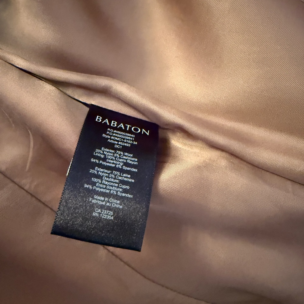 Aritzia Babaton Beige Satin Coat - Picture 3 of 7